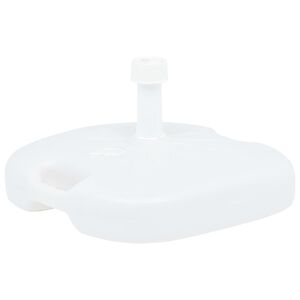 vidaXL Base de guarda-sol enchimento c/ areia/&aacute;gua 16L pl&aacute;stico branco