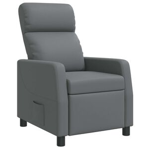 vidaXL Reclin&aacute;vel Cinzento Couro Sint&eacute;tico