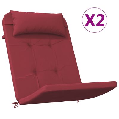 vidaXL Almofadões cadeira adirondack 2pcs tecido oxford vermelho tinto