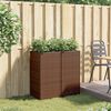 vidaXL Vaso/floreira de jardim 2 pcs 40x40x80 cm vime PE castanho