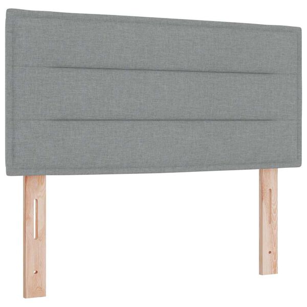vidaXL Cama Box com colch&atilde;o Cinzento-claro 80 x 200 cm tecido