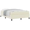 vidaXL Estrutura da Cama com colch&atilde;o Creme 140 x 200 cm tecido