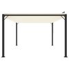 vidaXL Gazebo com telhado de persiana 3x4 m tecido creme e alum&iacute;nio