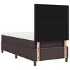 vidaXL Cama Box com colch&atilde;o com led Castanho escuro 90 x 190 cm tecido
