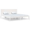 vidaXL Estrutura de cama super king pinho maci&ccedil;o 180x200 cm branco