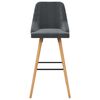 vidaXL Bancos de bar 2 pcs veludo cinzento-escuro