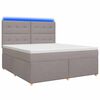 vidaXL Cama box spring com colch&atilde;o Cinzento-acastanhado 180 x 200 cm