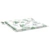 vidaXL Almofad&otilde;es p/ cadeira 4pcs 40x40x4cm tecido padr&atilde;o folhas