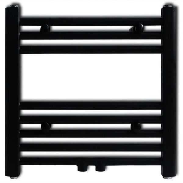 Aquecedor toalhas casa de banho liso 480 x 480 mm preto