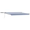 vidaXL Toldo Retr&aacute;til El&eacute;trico Azul, Branco, Antracite 4 &times; 3 m