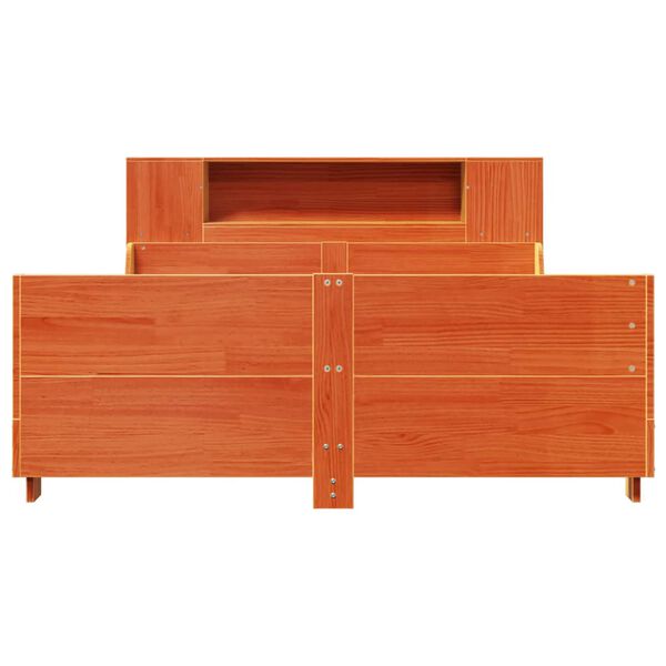 vidaXL Cama sem colch&atilde;o 160x200 cm madeira pinho maci&ccedil;o castanho-mel