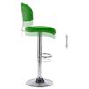 vidaXL Bancos de bar 2 pcs couro artificial verde