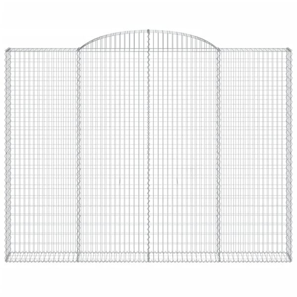 vidaXL Cestos gabi&atilde;o arqueados 2pcs 300x30x220/240cm ferro galvanizado