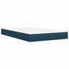 vidaXL Cama boxspring com colch&atilde;o 120x200 cm veludo azul-escuro