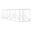 vidaXL Canil de exterior 2x10x2 m a&ccedil;o galvanizado prateado