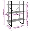 vidaXL Estante 80x30x105 cm derivados de madeira cinzento cimento