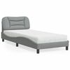 vidaXL Cama com colchão Hvar 80x200 cm tecido cinzento-claro
