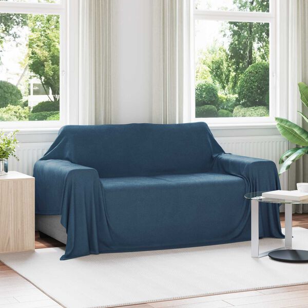 vidaXL Cobertores de Sof&aacute; 6 pcs Azul Marinho 280 x 210 cm L&atilde;
