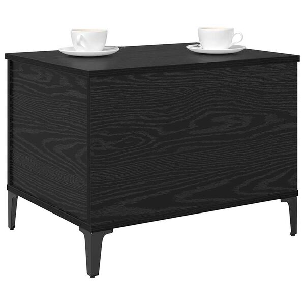 vidaXL Mesa de centro Carvalho Preto 60 x 44,5 x 45 cm