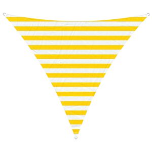 vidaXL Vela de sombra solar Amarelo e Branco 2 x 2 x 2 m