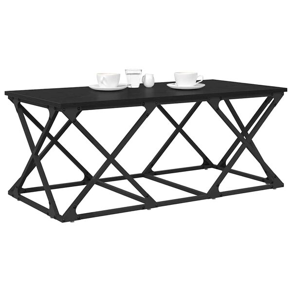 vidaXL Mesa de centro Carvalho Preto 100 x 49 x 40 cm
