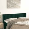 vidaXL Cabeceira de cama c/ abas tecido 147x16x78/88cm verde-escuro