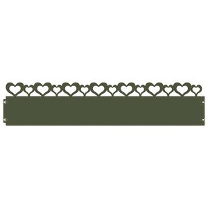 vidaXL Delimitadores de relvado 10 unid. 103 x 0,05 x 22 cm A&ccedil;o