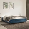 vidaXL Cama com molas/colch&atilde;o 160x200 cm veludo azul-escuro