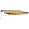 vidaXL Toldo Retr&aacute;til El&eacute;trico Amarelo, Cinza e Branco 3,5 x 2 m