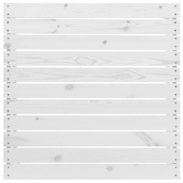 vidaXL Apoio de pés para jardim madeira de pinho maciça branco