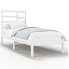 vidaXL Estrutura de cama solteiro 90x190 cm madeira maciça branco