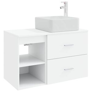 vidaXL Conjunto de M&oacute;veis para Banheiro 2 pcs Branco