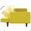 vidaXL Sof&aacute;-cama com almofad&otilde;es tecido amarelo-claro