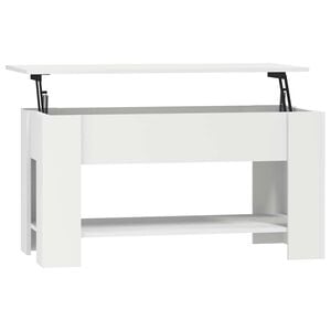 vidaXL Mesa de centro 101x49x52 cm madeira processada branco