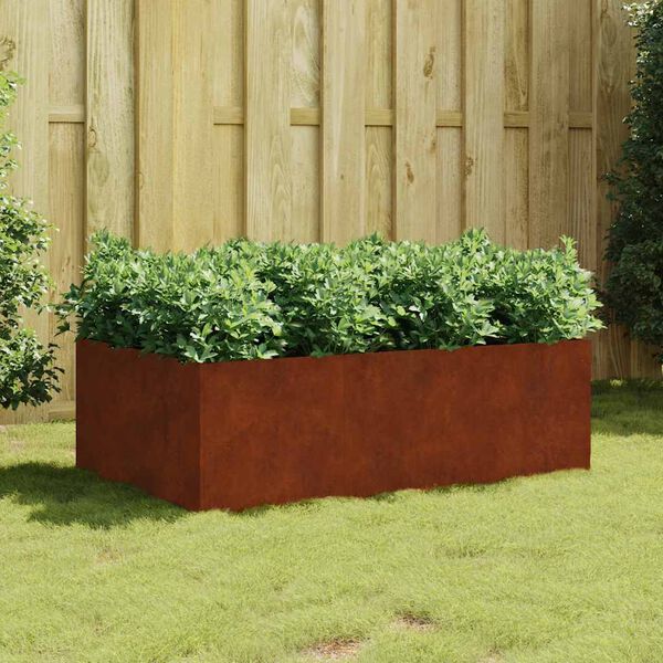 vidaXL Canteiro elevado de jardim 120x80x40 cm a&ccedil;o corten