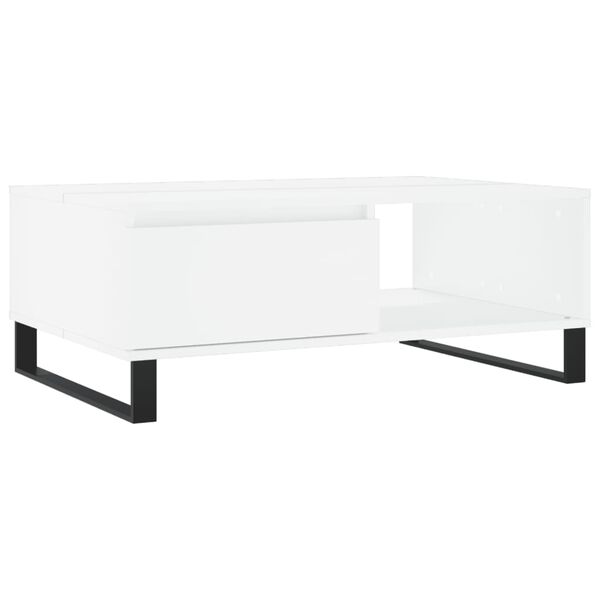 vidaXL Mesa de centro 90x60x35 cm derivados de madeira branco