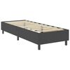 vidaXL Cama boxspring 90x200 cm tecido cinzento-escuro