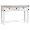 vidaXL Mesa de apoio com gaveta Branco 114 x 34,5 x 73 cm