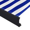 vidaXL Toldo motorizado com caixa 500x300 cm azul e branco