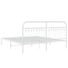 vidaXL Estrutura de cama com cabeceira 183x203 cm metal branco