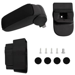 vidaXL Apoio de bra&ccedil;o para carro 12x37x(31-48) cm ABS preto