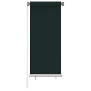 vidaXL Estore de rolo para exterior 65 (L) x 140 (A) cm verde-escuro HDPE