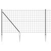 vidaXL Cerca com Poste Cinzeto 1 x 25 m A&ccedil;o