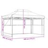 vidaXL Tenda de Festa Borgonha 292 x 440 x 315 cm Tecido Oxford