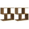 vidaXL Mesa cabeceira 2pcs 50x30x51,5cm deriv. madeira carvalho fumado