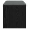 vidaXL Banco de Hall com almofada Carvalho Preto 103 x 38 x 40 cm