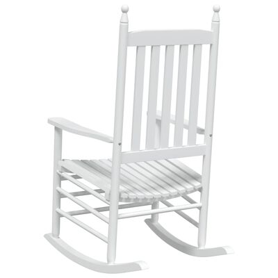 vidaXL Cadeiras baloiço c/ assentos curvos 2 pcs abeto maciço branco