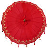 vidaXL Parasol Balin&ecirc;s com Base Vermelho 185 x 185 x 260 cm