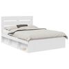 vidaXL Estrutura da Cama com cabeceira Branco 140 x 190 cm