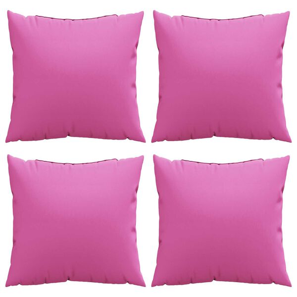 vidaXL Travesseiros Decorativos 4 pcs Rosa 60 x 60 cm tecido